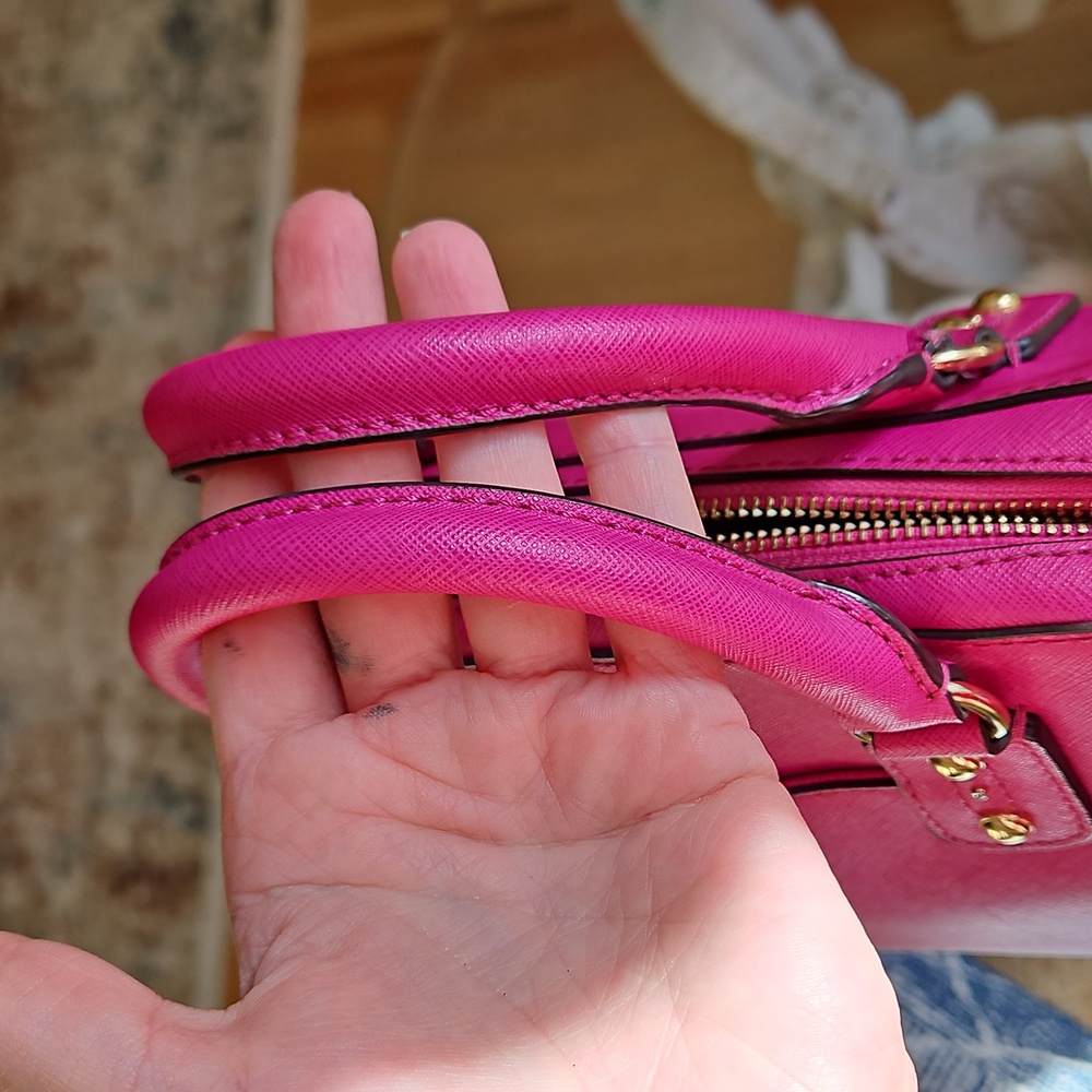 Michael Kors Fuchsia Leather Mini Cindy Satchel - Picture 5 of 13